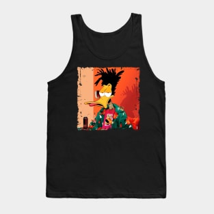 High Duck on Weed Cartoon Style Tank Top